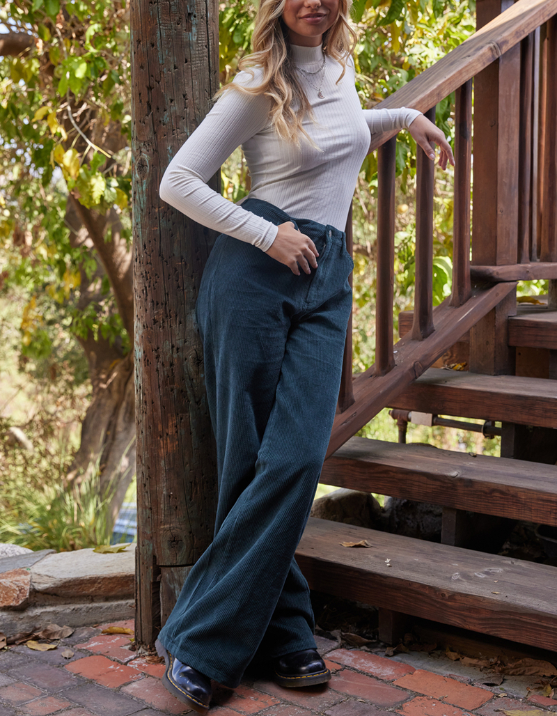 RSQ Womens Wide Leg Corduroy Pants image number 8