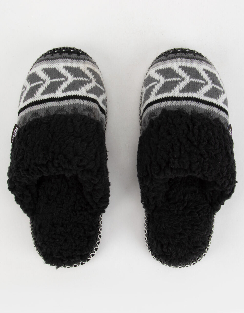 MUK LUKS Frida Fairisle Grey Womens Slippers image number 1