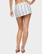 EDIKTED Multi Stripe Linen Look Mini Skort image number 3