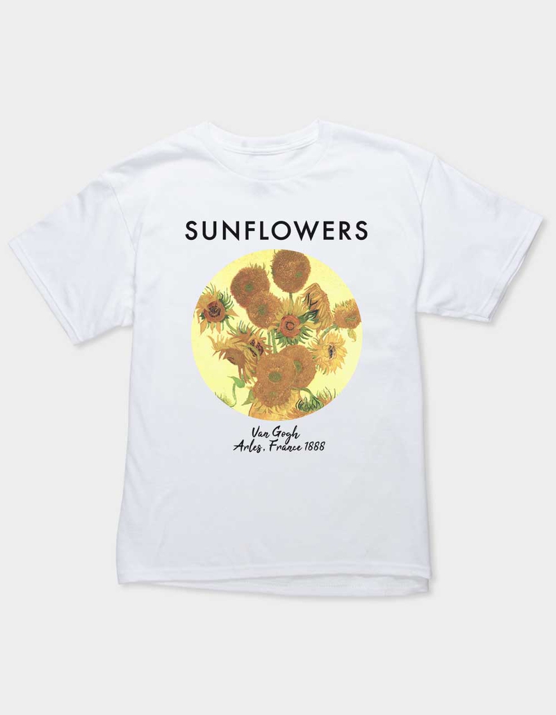 VAN GOGH Sunflowers Unisex Kids Tee WHITE Tillys