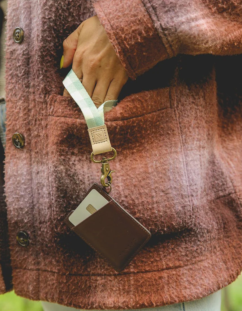 THREAD Chocolate Vertical Leather Wallet image number 2