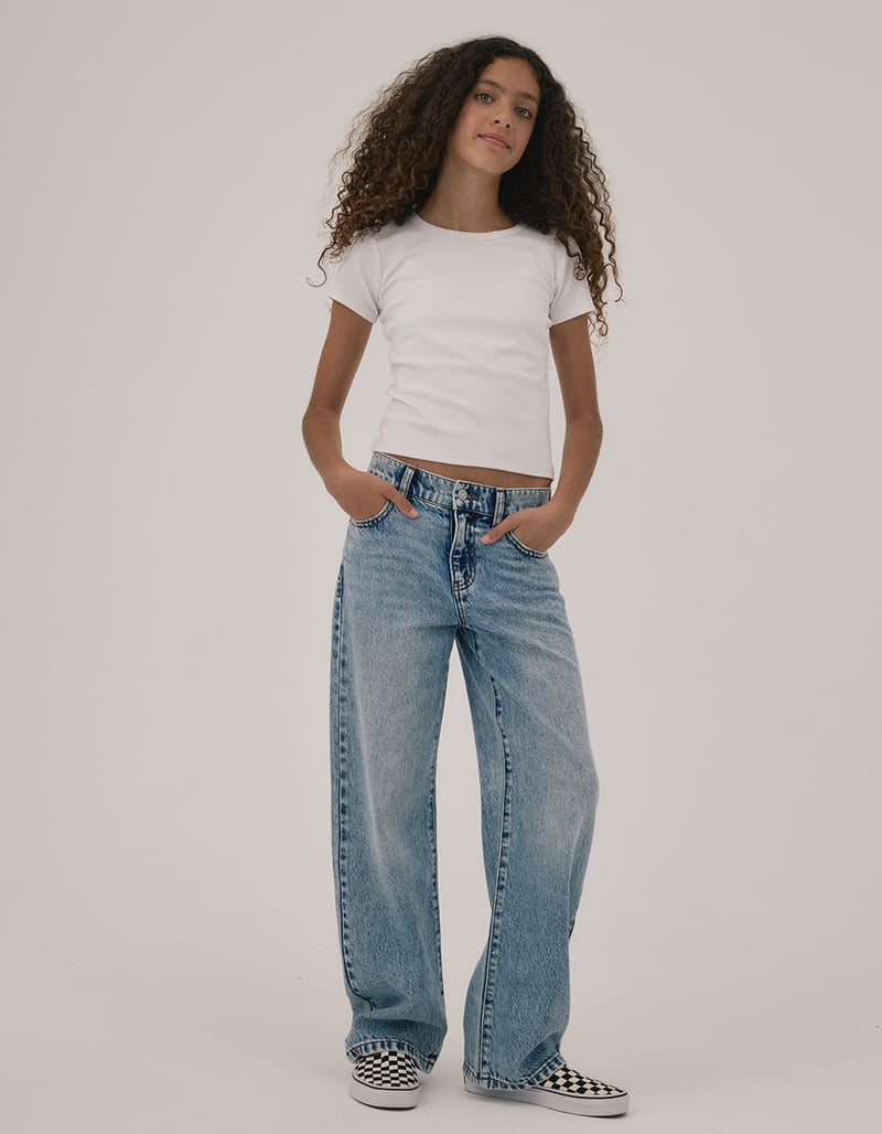 RSQ High Rise Wide Leg Girls Jeans image number 4