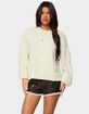 EDIKTED Braided Cable Knit Oversized Sweater image number 1