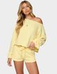 EDIKTED Kordelia Off Shoulder Sweatshirt image number 1