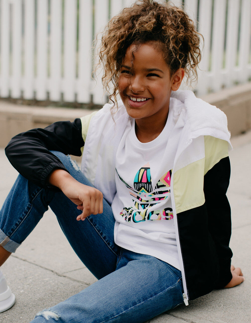 FULL TILT Colorblock Fur Hood Girls Jacket image number 0