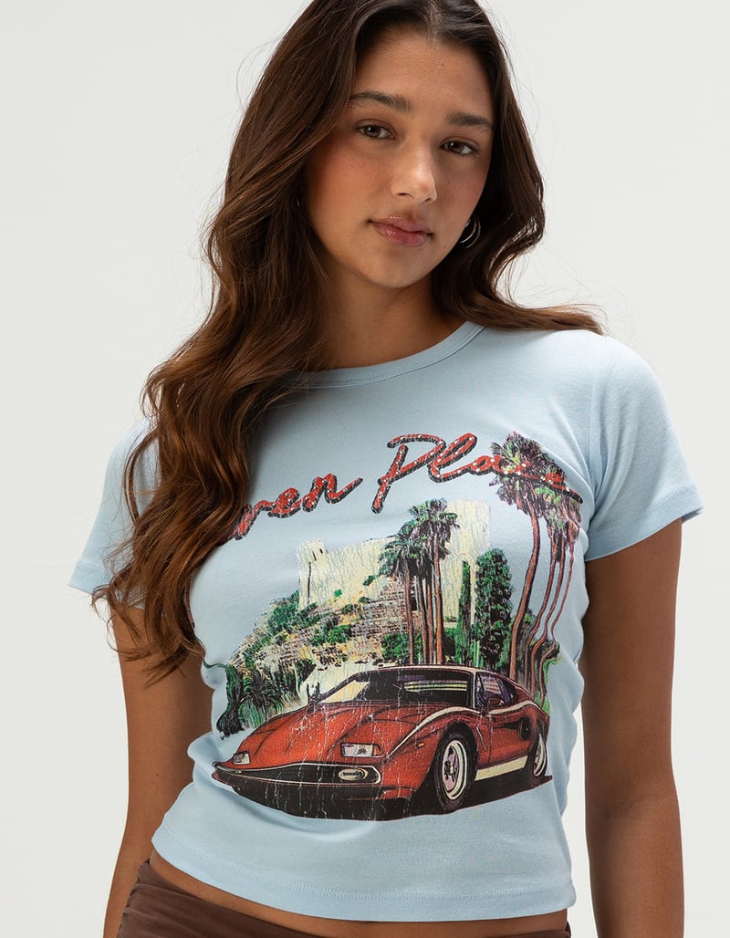 BDG Urban Outfitters Haven Rhinestone Womens Baby Tee image number 0