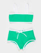 FULL TILT Texture Girls Bandeau Bikini Set image number 2