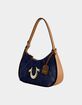 TRUE RELIGION Metal Horseshoe Denim Hobo Bag image number 3