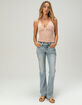 WEST OF MELROSE Low Rise Womens Floral Embroidered Bootcut Jeans image number 1