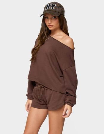 EDIKTED Kordelia Off Shoulder Sweatshirt Alternative Image