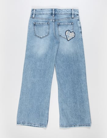 RSQ Plaid Heart Girls Low Rise Wide Leg Jeans Alternative Image