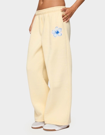 EDIKTED Tropical Bloom Sweatpants Alternative Image