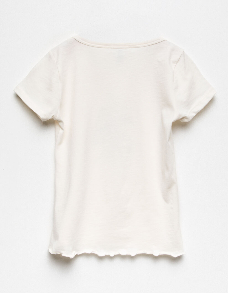 WHITE FAWN Wild Flower Lettuce Edge Girls Tee image number 1