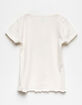 WHITE FAWN Wild Flower Lettuce Edge Girls Tee image number 2