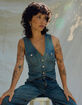 RSQ Womens Denim Vest image number 1