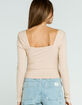WEST OF MELROSE Hip To Be Square Ruched Womens Top image number 3