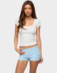 EDIKTED Nadiah Ribbed Scoop Neck Tee image number 1