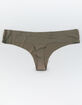 FULL TILT Love Me Now Laser Cut Olive Thong image number 2