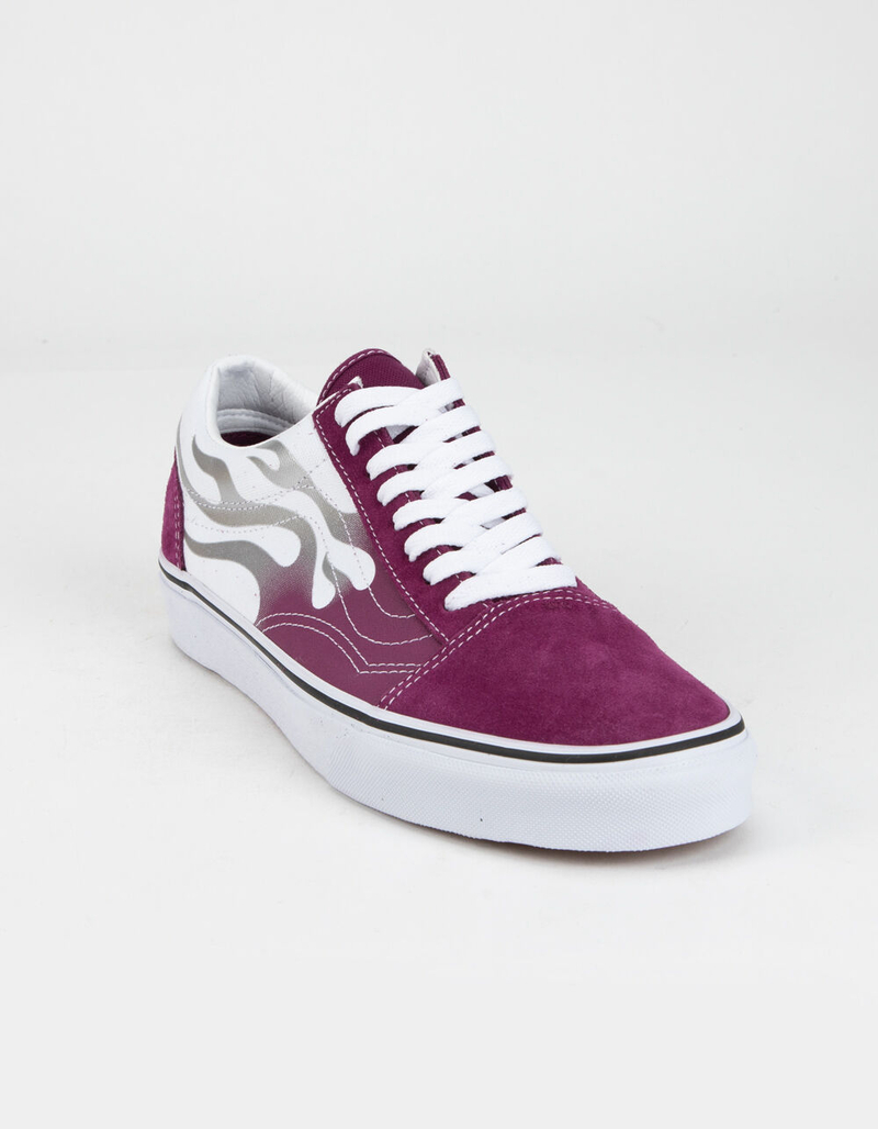 VANS Flame Old Skool Mens Dark Purple Shoes image number 1