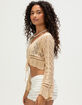 NECTAR CLOTHING Womens Long Sleeve Crochet Top image number 4
