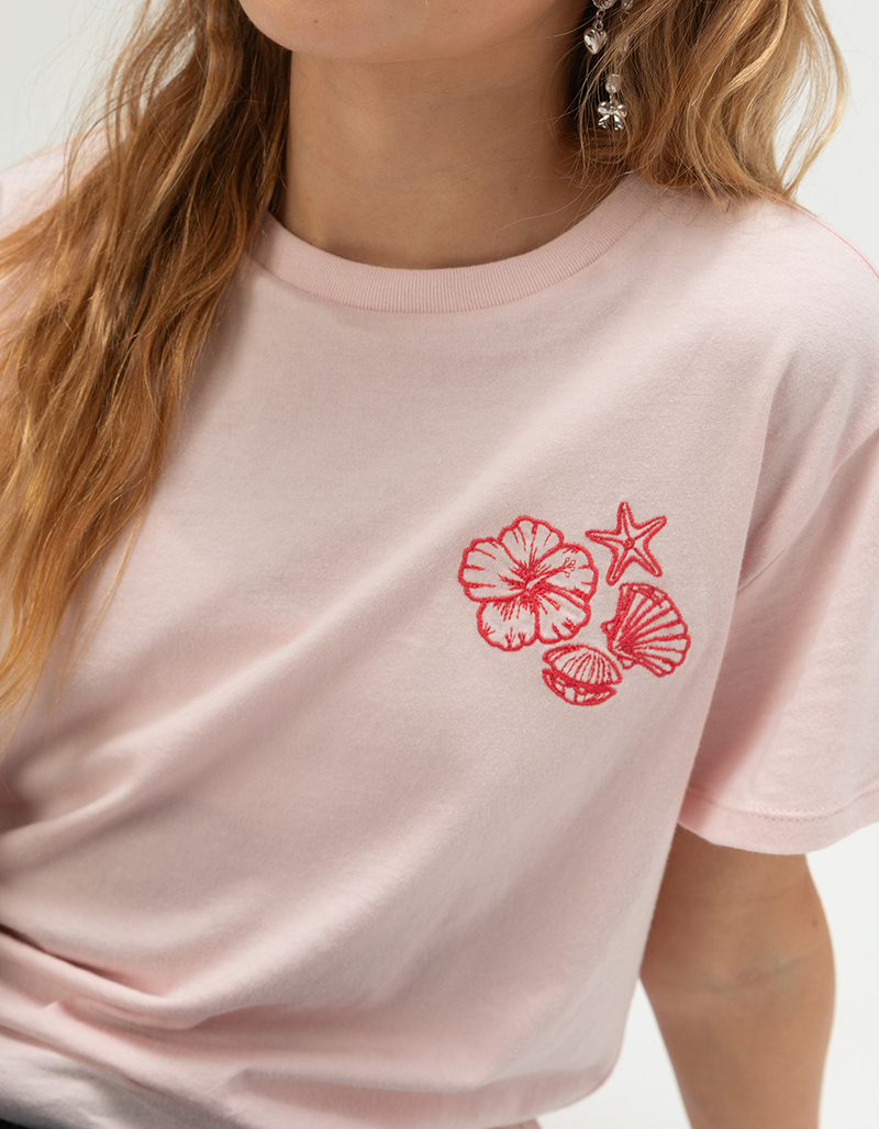 FULL TILT Embroidered Beach Icon Girls Boyfriend Tee image number 3