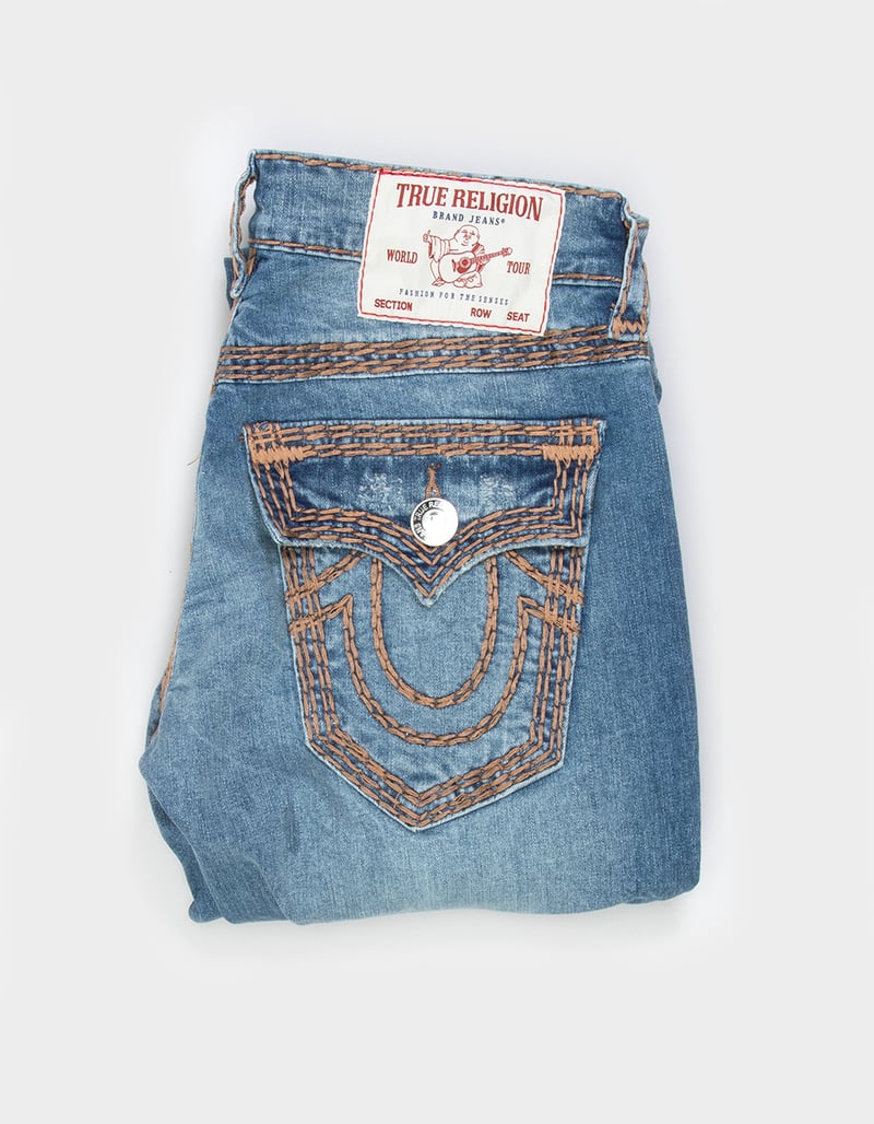 TRUE RELIGION Ricky Super QT Flap Mens Relaxed Straight Jeans 