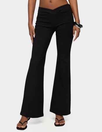 EDIKTED Alyce Crossover Flared Pants Primary Image