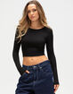 BOZZOLO Womens Long Sleeve Baby Tee image number 1
