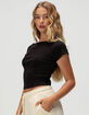BOZZOLO Womens Boat Neck Tee image number 3