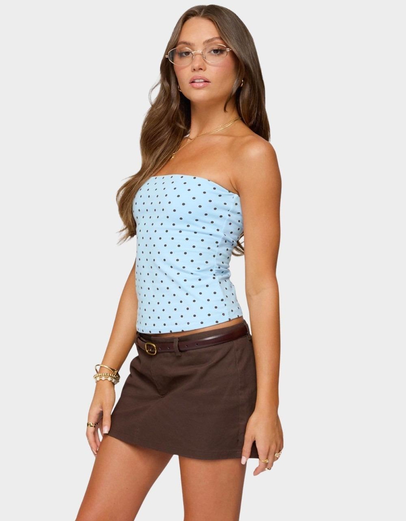 EDIKTED Polka Dot Built In Bra Tube Top image number 1