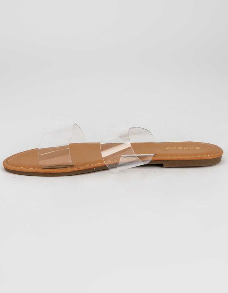 BAMBOO Double Strap Womens Clear Sandals image number 3
