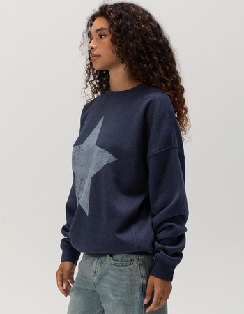 RSQ Womens Star Crewneck Sweatshirt Alternative Image