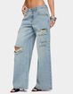 EDIKTED Ellah Distressed Low Rise Baggy Jeans image number 2