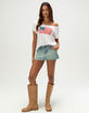 RSQ Womens American Flag Off The Shoulder Top image number 2