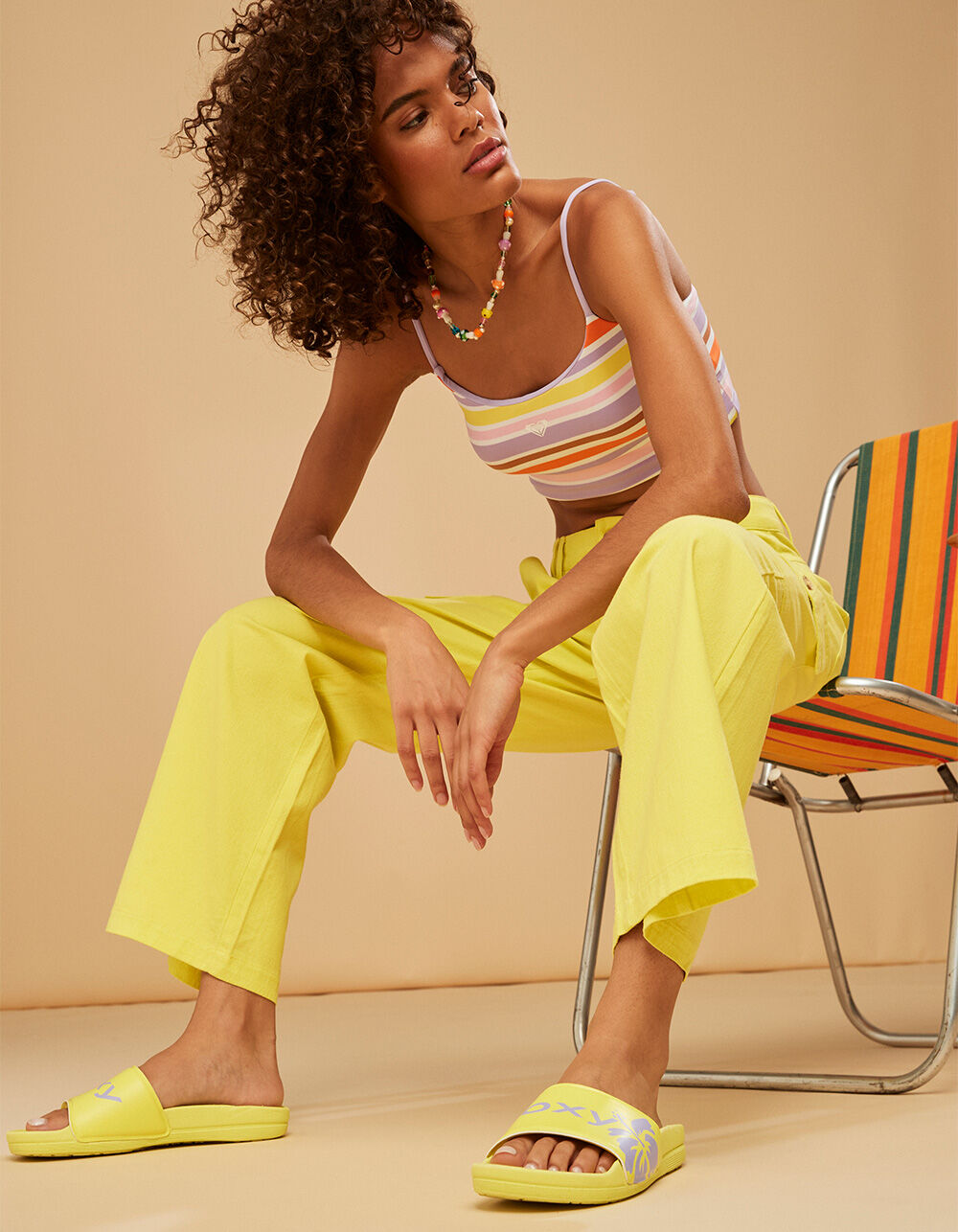 ROXY x Kate Bosworth Surf Kind Kate Womens Cargo Pants - YELLOW