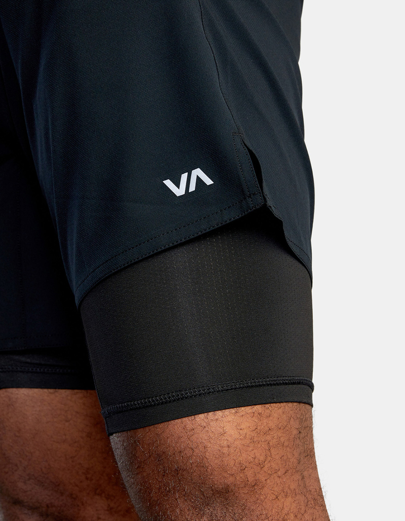 RVCA Yogger Train 2-in-1 Mens 17" Elastic Workout Shorts image number 4