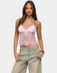 EDIKTED Ottilie Lace & Satin Effect Top image number 1