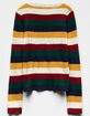 WHITE FAWN Multi Stripe Girls Sweater image number 2