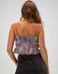 FULL TILT Tie Front Womens Mesh Tank Top image number 4