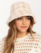 Plaid Sherpa Womens Bucket Hat image number 2