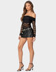 EDIKTED Elysia Fold Over Sheer Lace Top image number 4