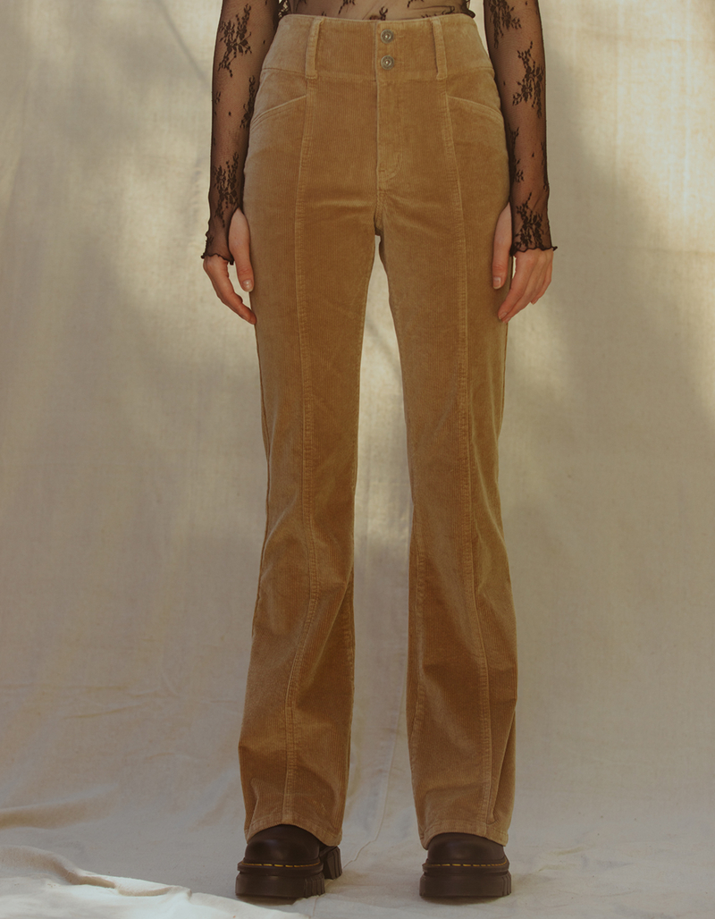 WEST OF MELROSE Womens Corduroy Flare Pants image number 1