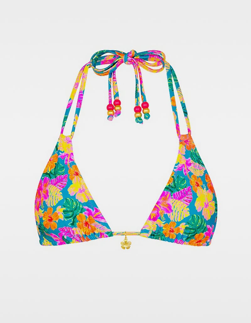 KULANI KINIS Paradise Pop Halter Bralette Bikini Top image number 1