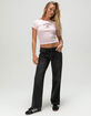 RSQ Womens California Embroidered Cherries Baby Tee image number 2