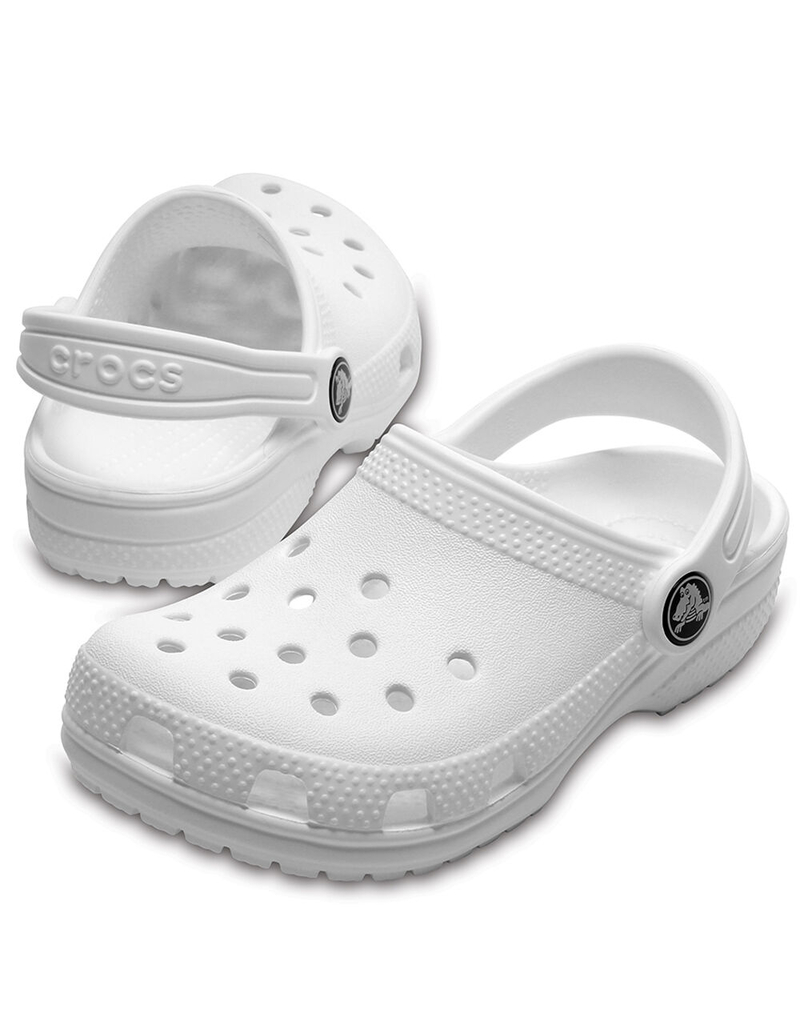 CROCS Classic Juniors White Clogs image number 1
