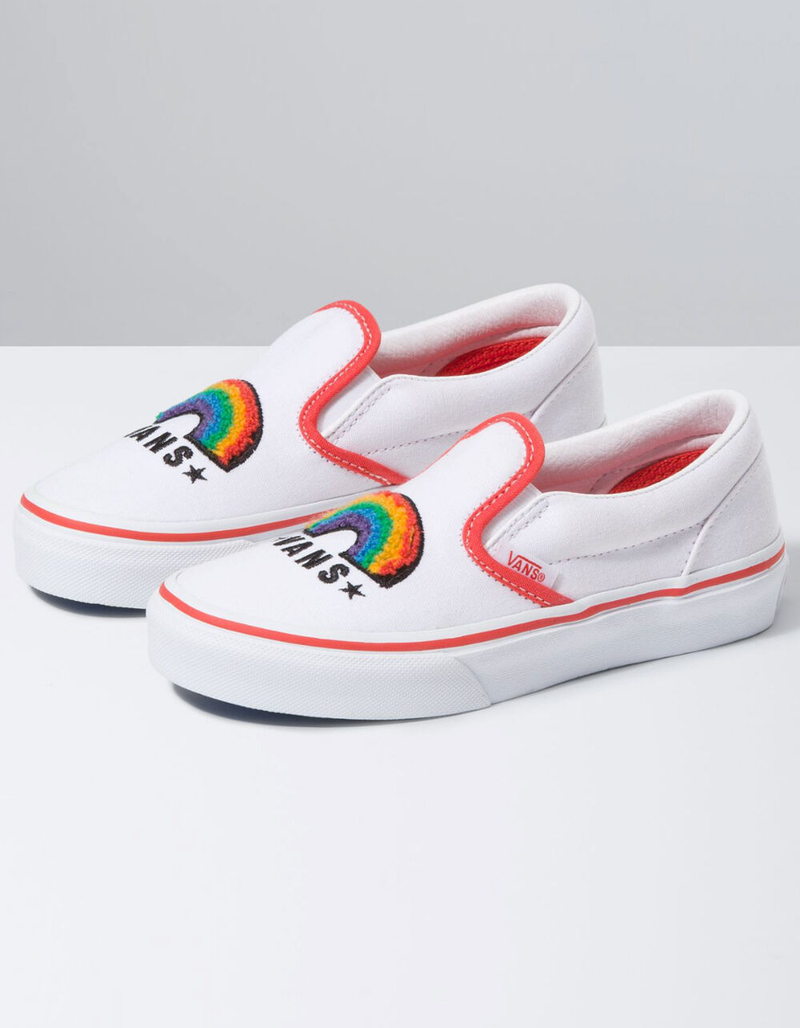 VANS Chenille Rainbow Girls Slip-On Shoes image number 0