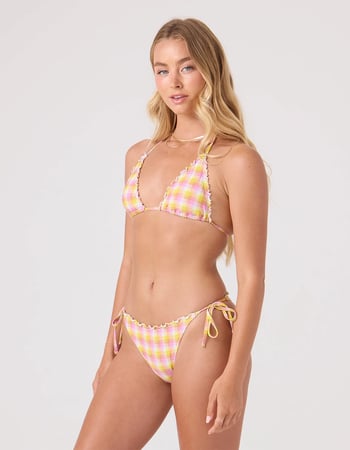 ROXY Check Me Out Mini Tiki Triangle Bikini Top Alternative Image