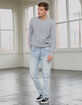 RSQ New York Slim Straight Light Indigo Mens Vintage Flex Ripped Jeans image number 1