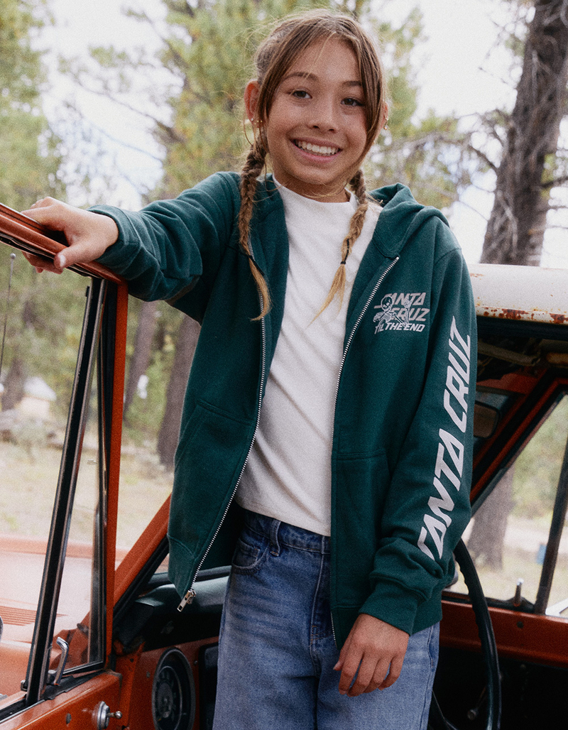 FULL TILT Essentials Rib Mock Neck Girls Long Sleeve Top image number 1