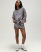 FULL TILT Stripe Womens Lounge Shorts image number 1